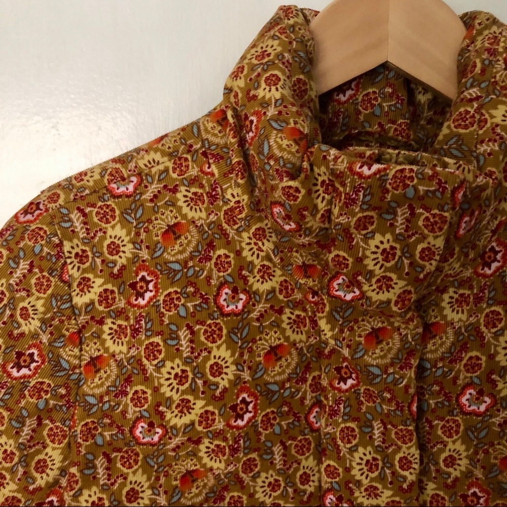 Corduroy Puffer Jacket in Mumbai Floral XS - Picture 6 of 11